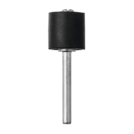 BLACKDECKER BCRT8K35 sanding drum mandrel on white background, front angle.