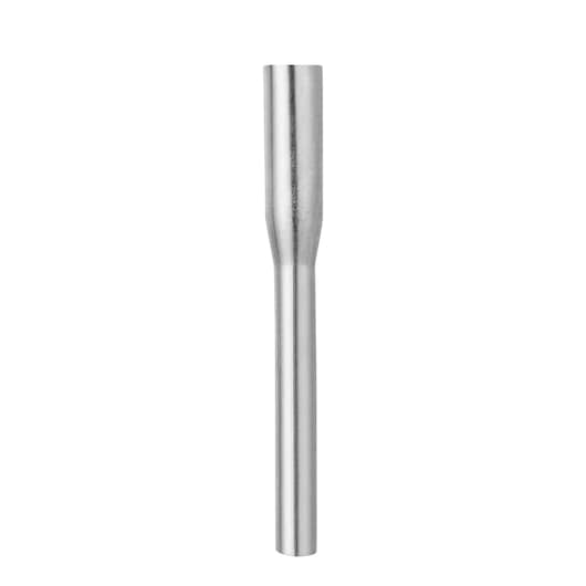 BLACKDECKER BCRT8K35 silver metal cylindrical tool accessory, front angle on white background.