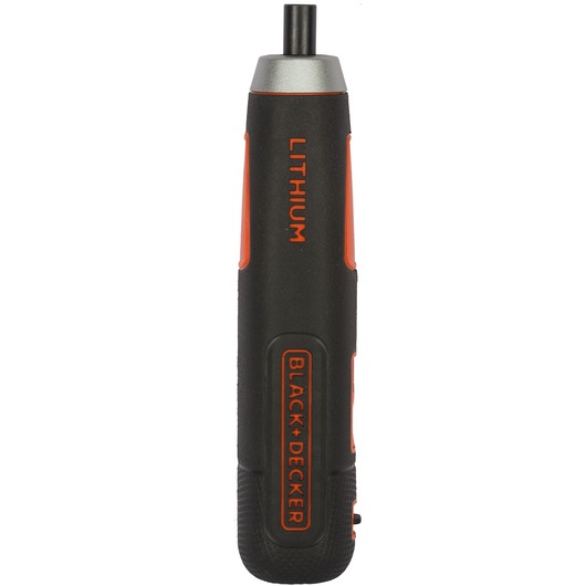 BLACKDECKER BD40K4 lithium cordless screwdriver, black and orange, front angle on white background.