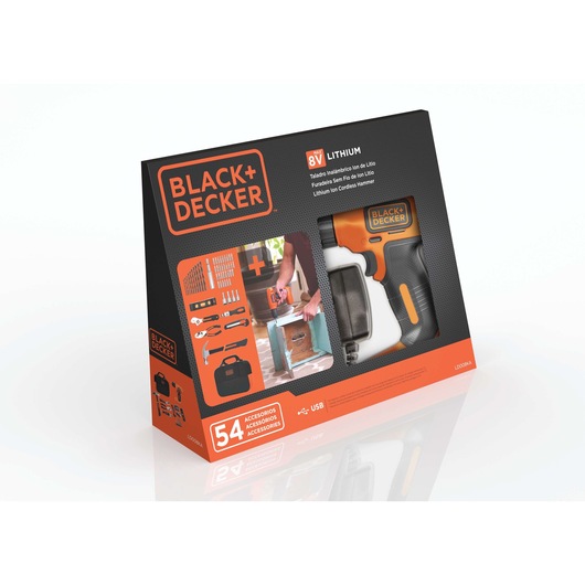 Kit Taladro Atornillador 8V + 54 Piezas