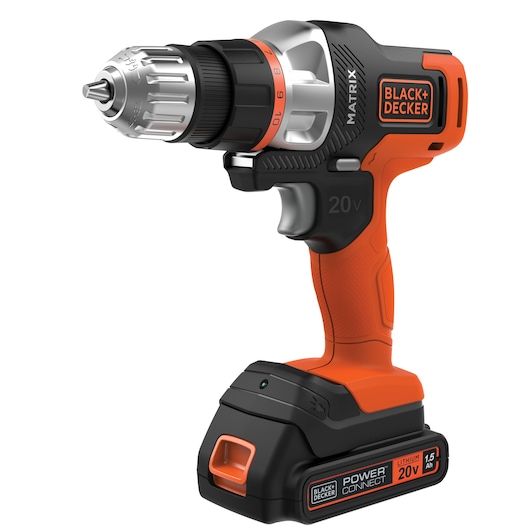 Taladro Inalámbrico 20V MAX* MATRIX™ con 6 Cabezales Intercambiables