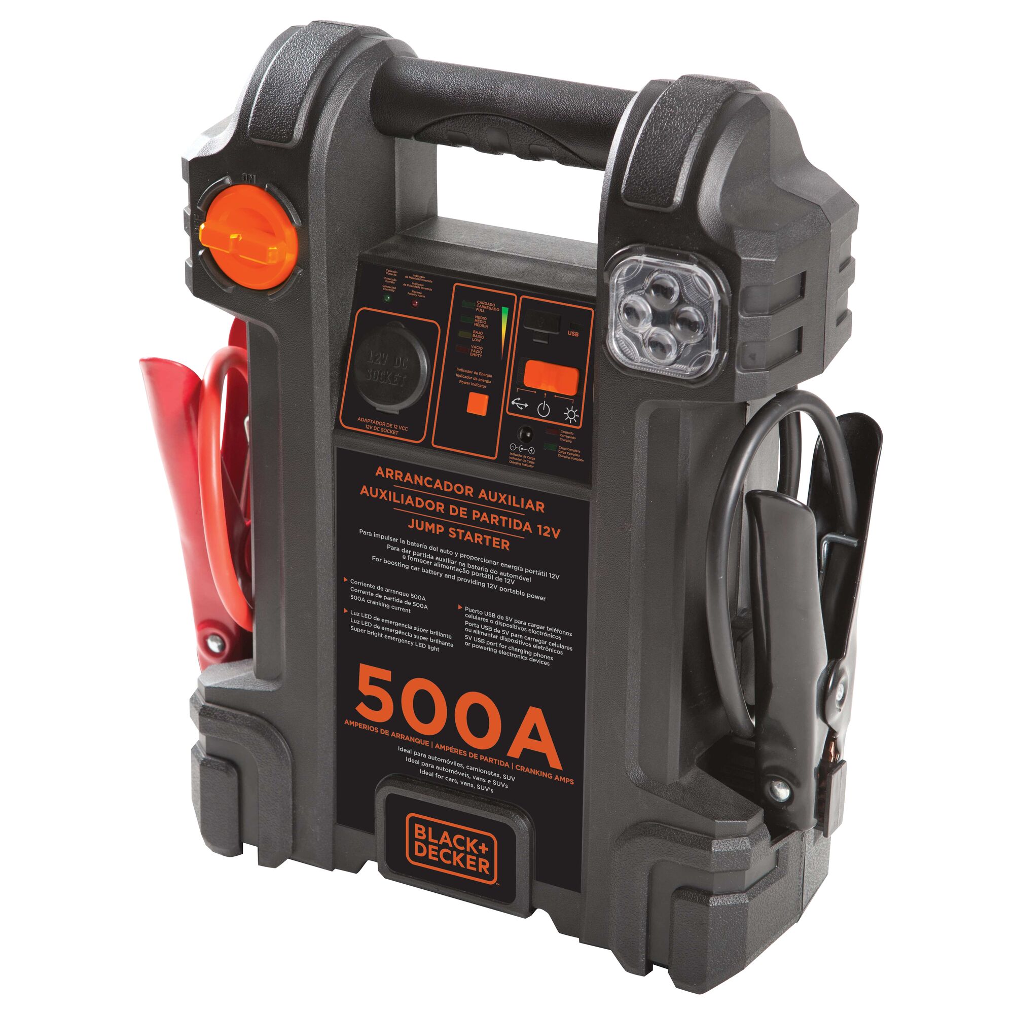 Arrancador Auxiliar para Autos 500Amp BLACK DECKER